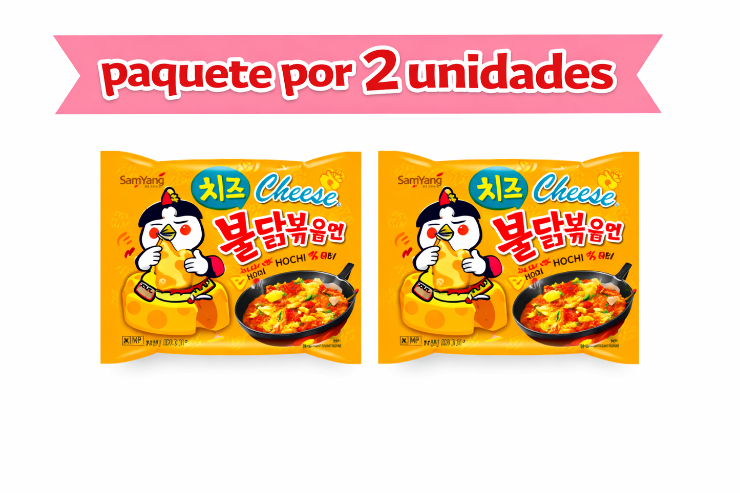 Buldak sabor a pollo picante con queso