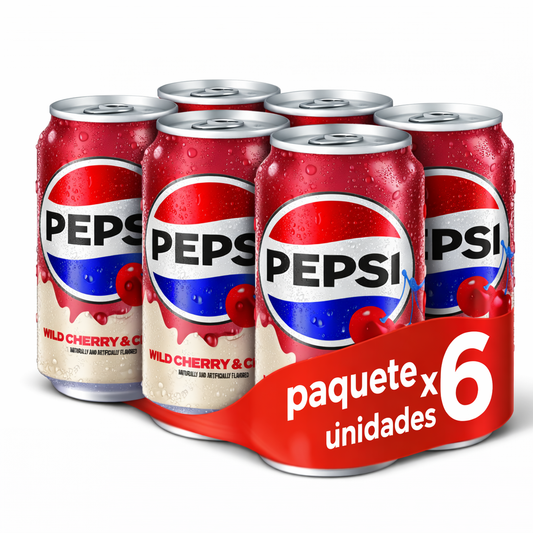 Pepsi Refresco Sabor Cereza Silvestre y Crema