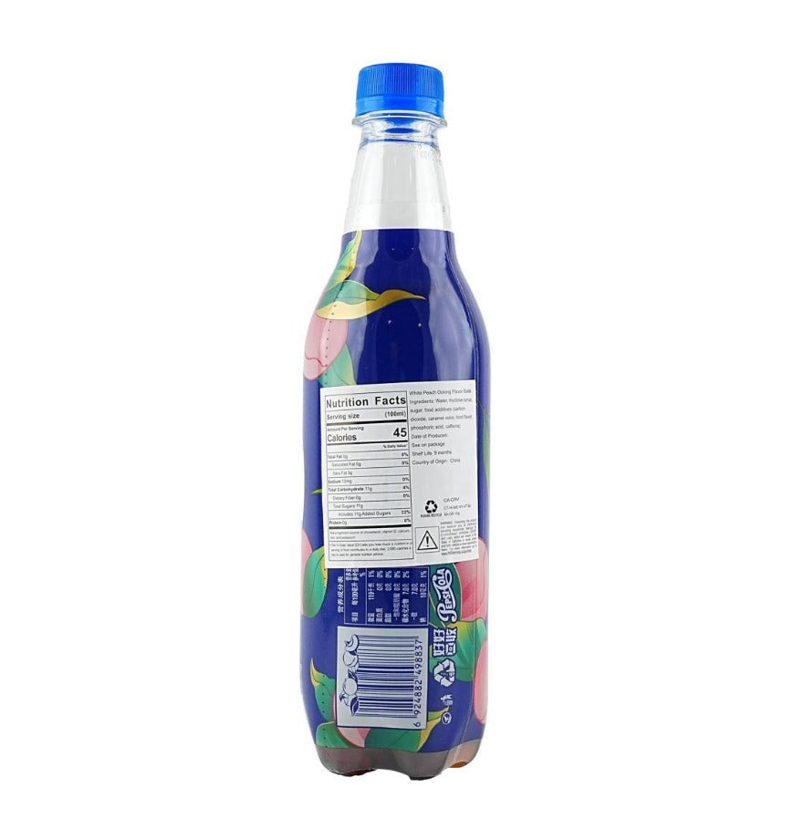 Pepsi de melocotón blanco embotellado 16.9 fl oz