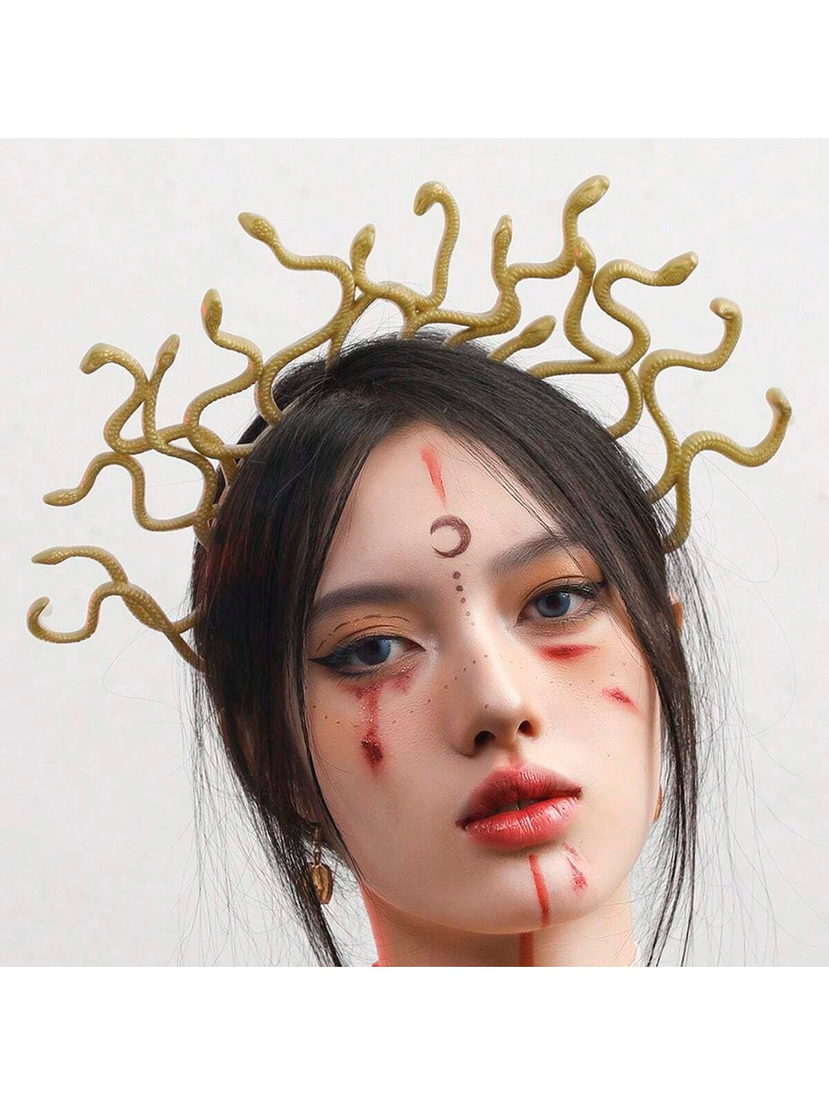 1Pc Ladies' Black Snake Design Decorative Headband for Halloween/Party