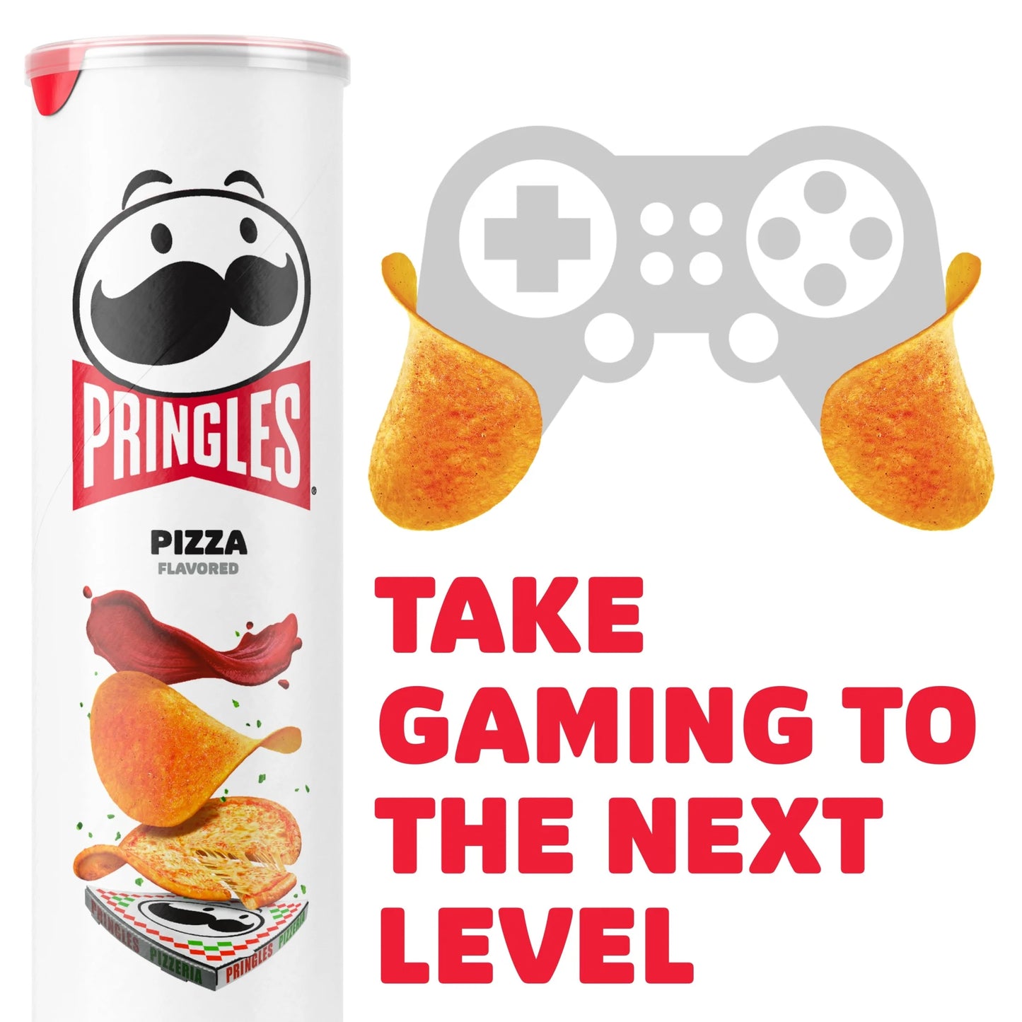 Pizza Potato Crisps Chips, Lunch Snacks, 5.5 Oz Canister