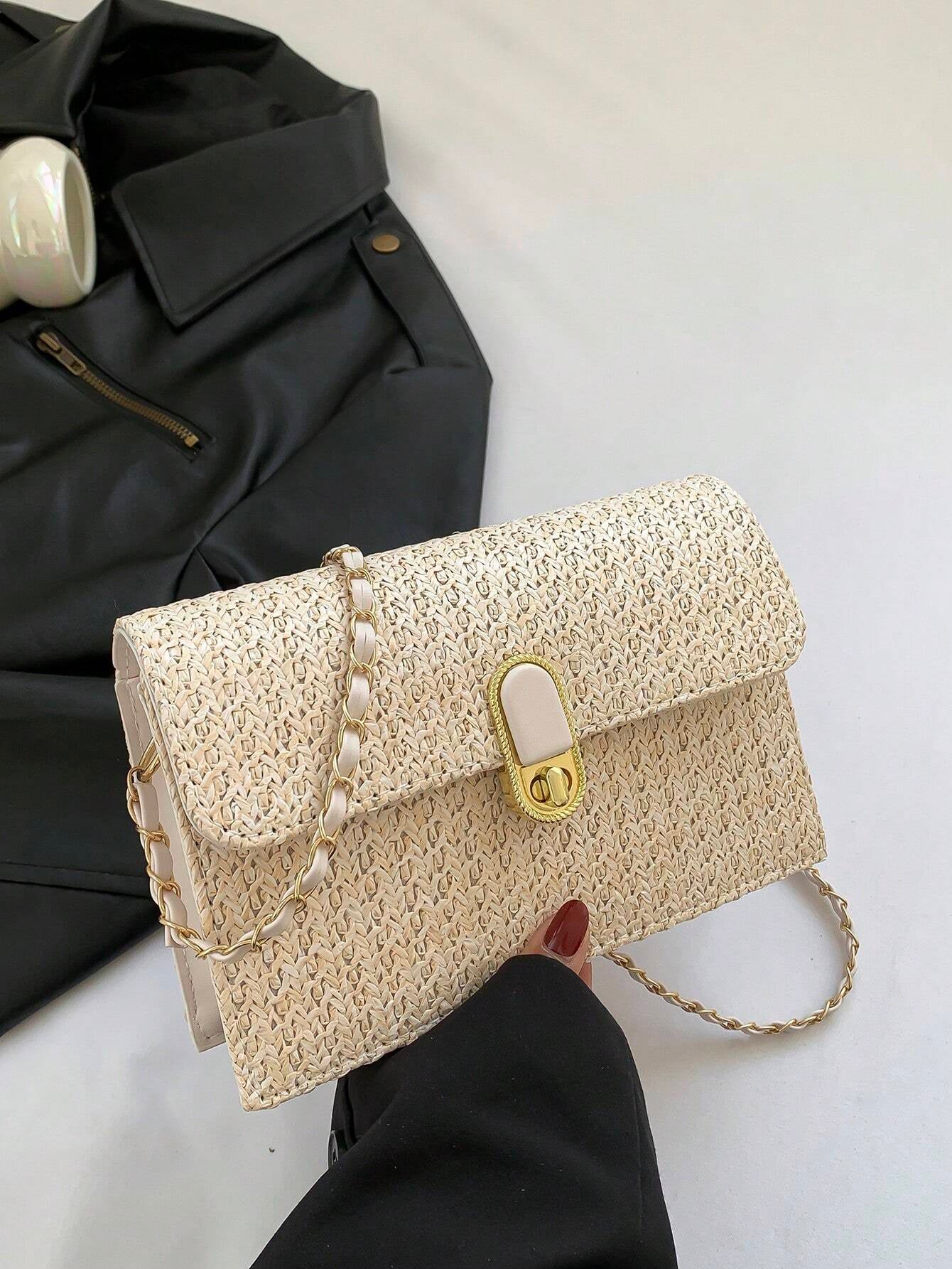 Casual All-In-One Solid Color PU Small Square Bag Flip Cover Women'S Shoulder Bag Fashion Design Bag