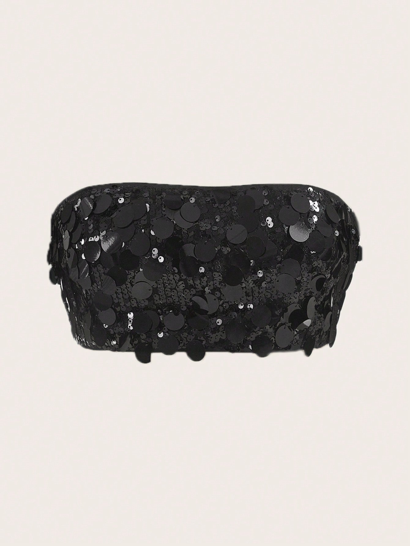 ICON Sequin Decor Crop Tube Top