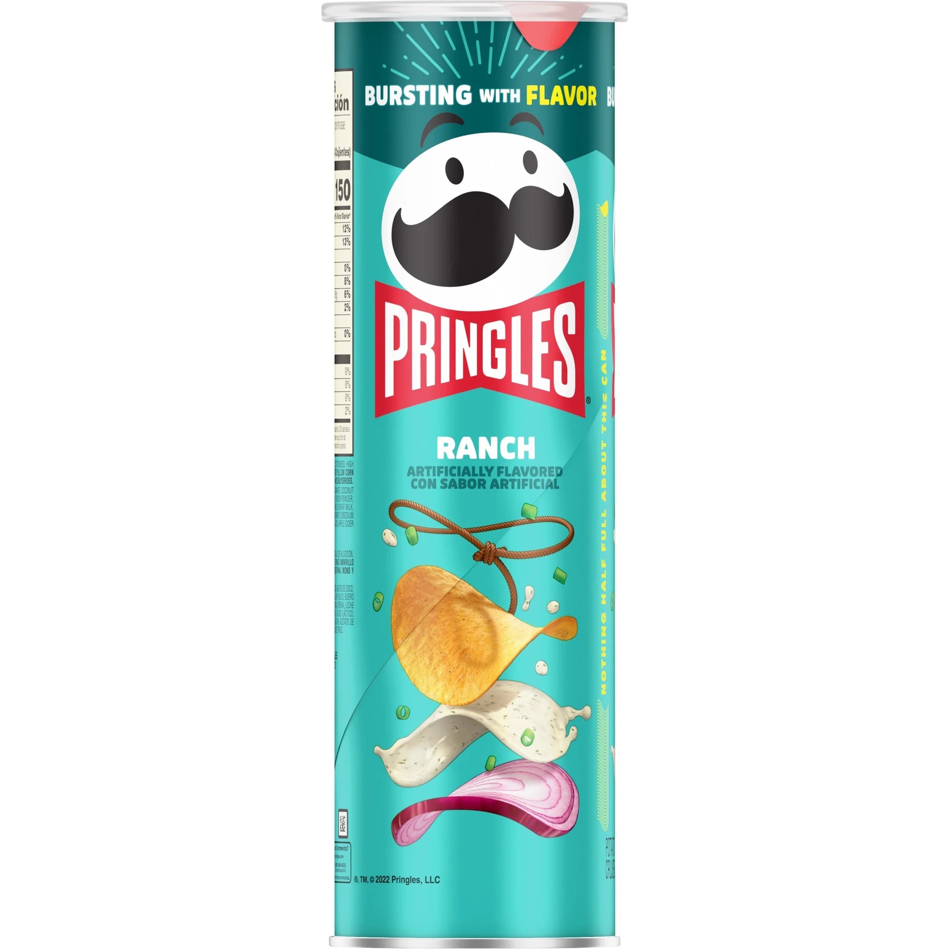 Ranch Potato Crisps Chips, Lunch Snacks, 5.5 Oz Canister