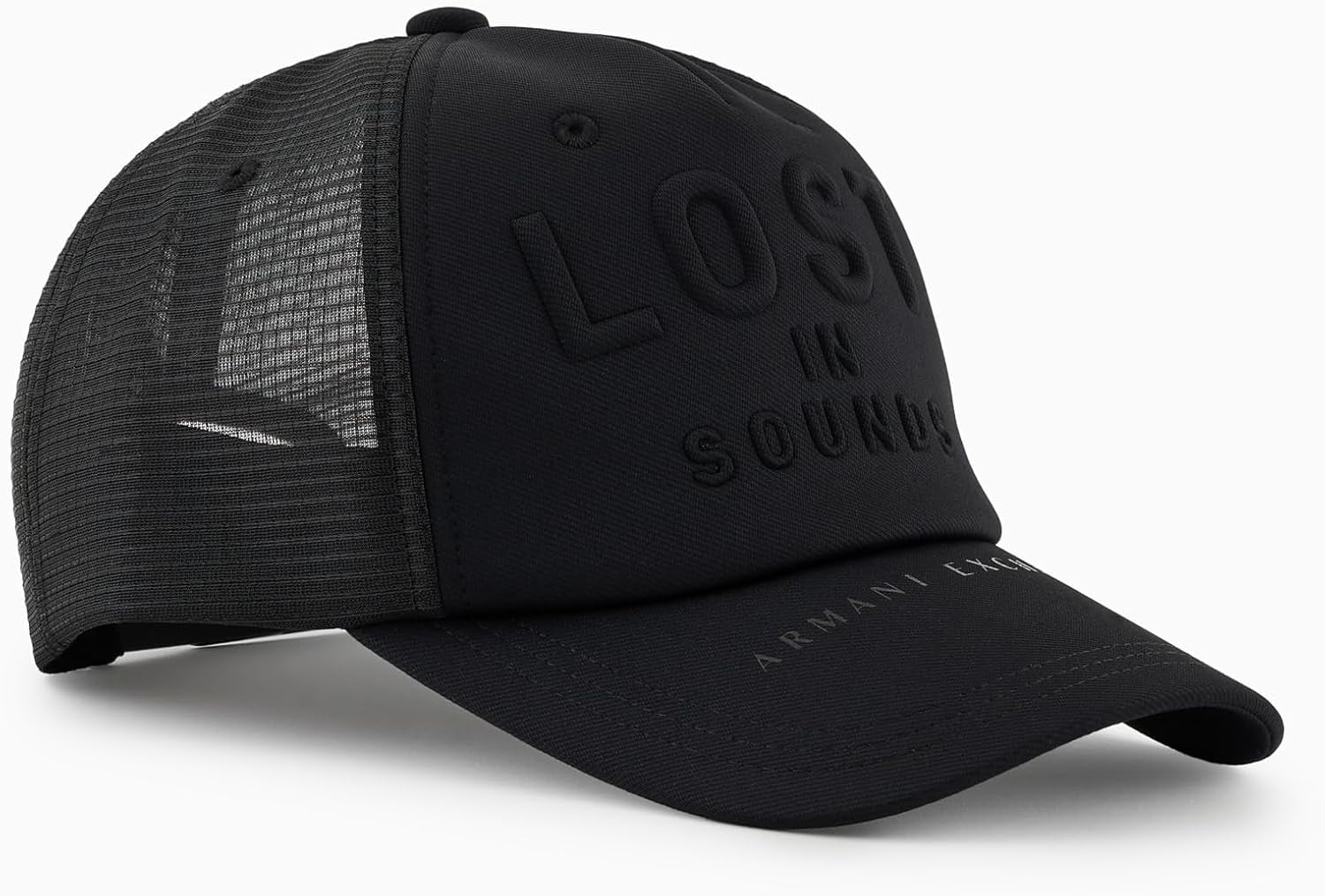 Armani Exchange Men'S Lost in Sounds Hat Black Beauty, One Size