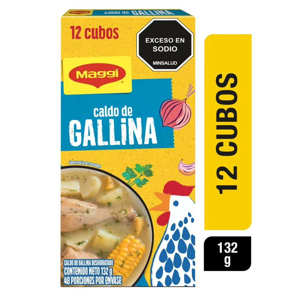 Caldo De Gallina MAGGI X 12 Cubos X 132g