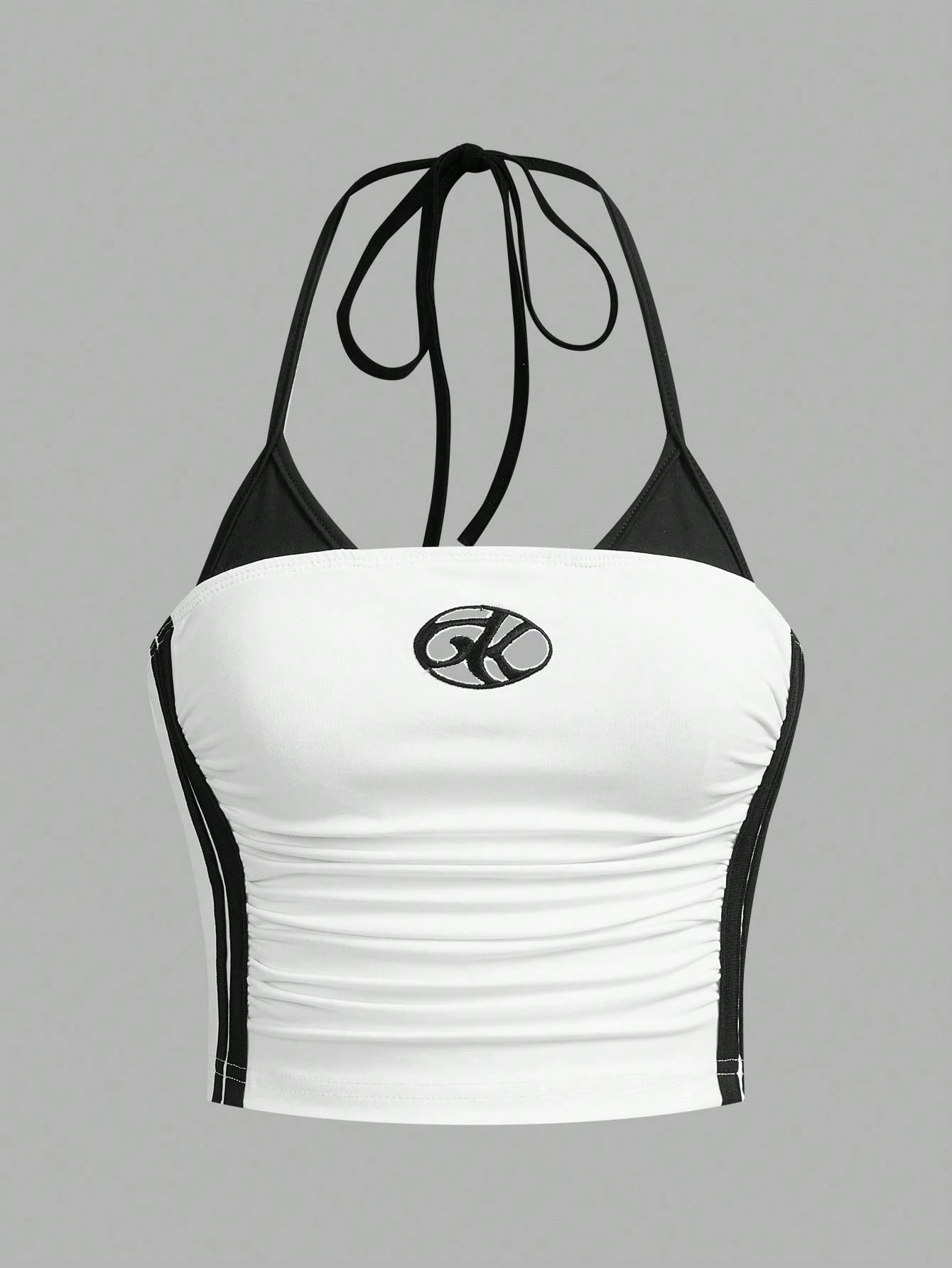 ICON Women Y2K Going Out Casual Gym Women Clothes Contrast Color Tie-Back Neck Sleeveless Tank Top,Sporty Style Everyday Wear