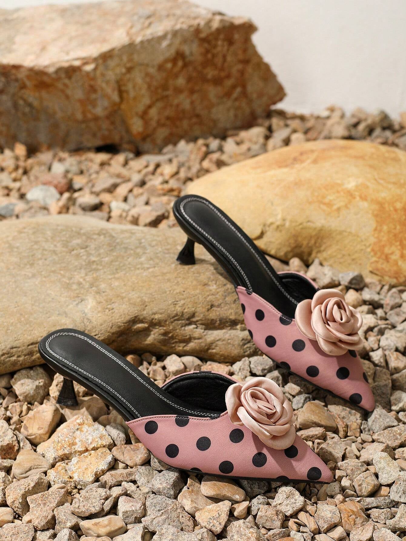 New Women Sandals Female Mid Heel Stiletto Pointed Toe Pumps Fashionable Versatile Women Shoes