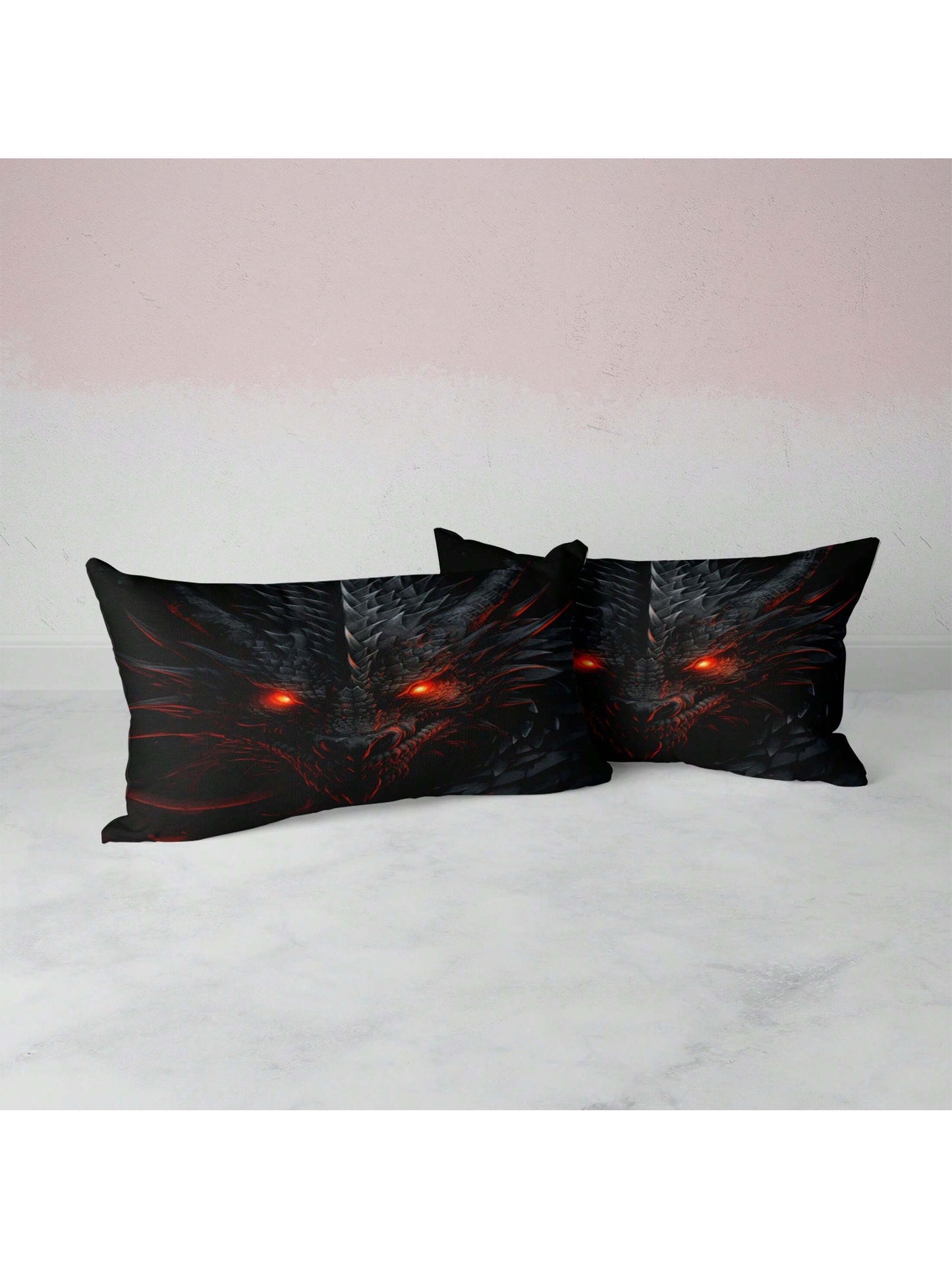 3Pcs/Set Dragon Printed Polyester Duvet Cover Set, Suitable for Bedroom, Guestroom. Soft and Comfortable Bedding Set, a Gift for Family and Friends (1*Duvet Cover + 2*Pillowcases, Pillow Inner Not Included)