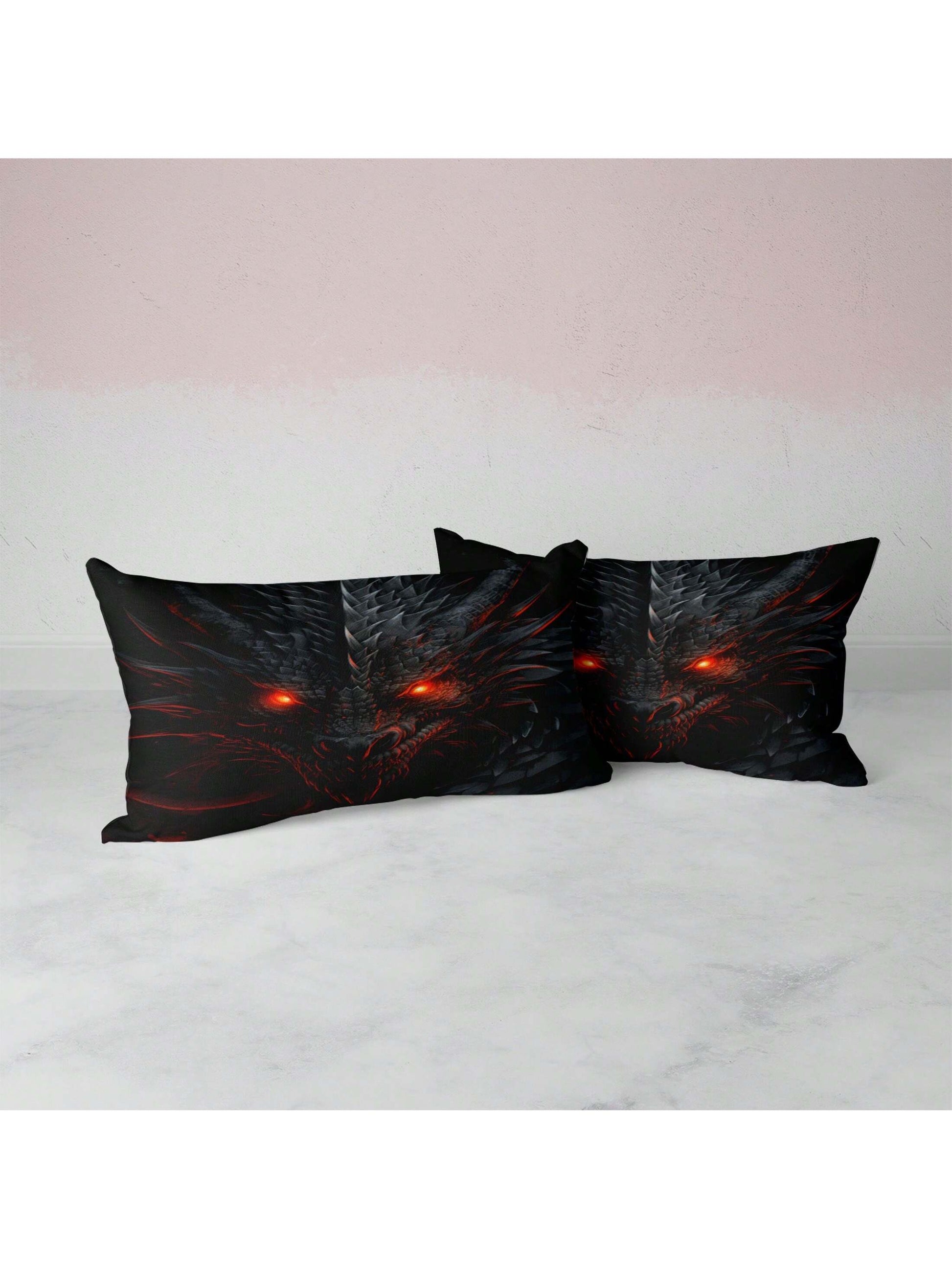 3Pcs/Set Dragon Printed Polyester Duvet Cover Set, Suitable for Bedroom, Guestroom. Soft and Comfortable Bedding Set, a Gift for Family and Friends (1*Duvet Cover + 2*Pillowcases, Pillow Inner Not Included)