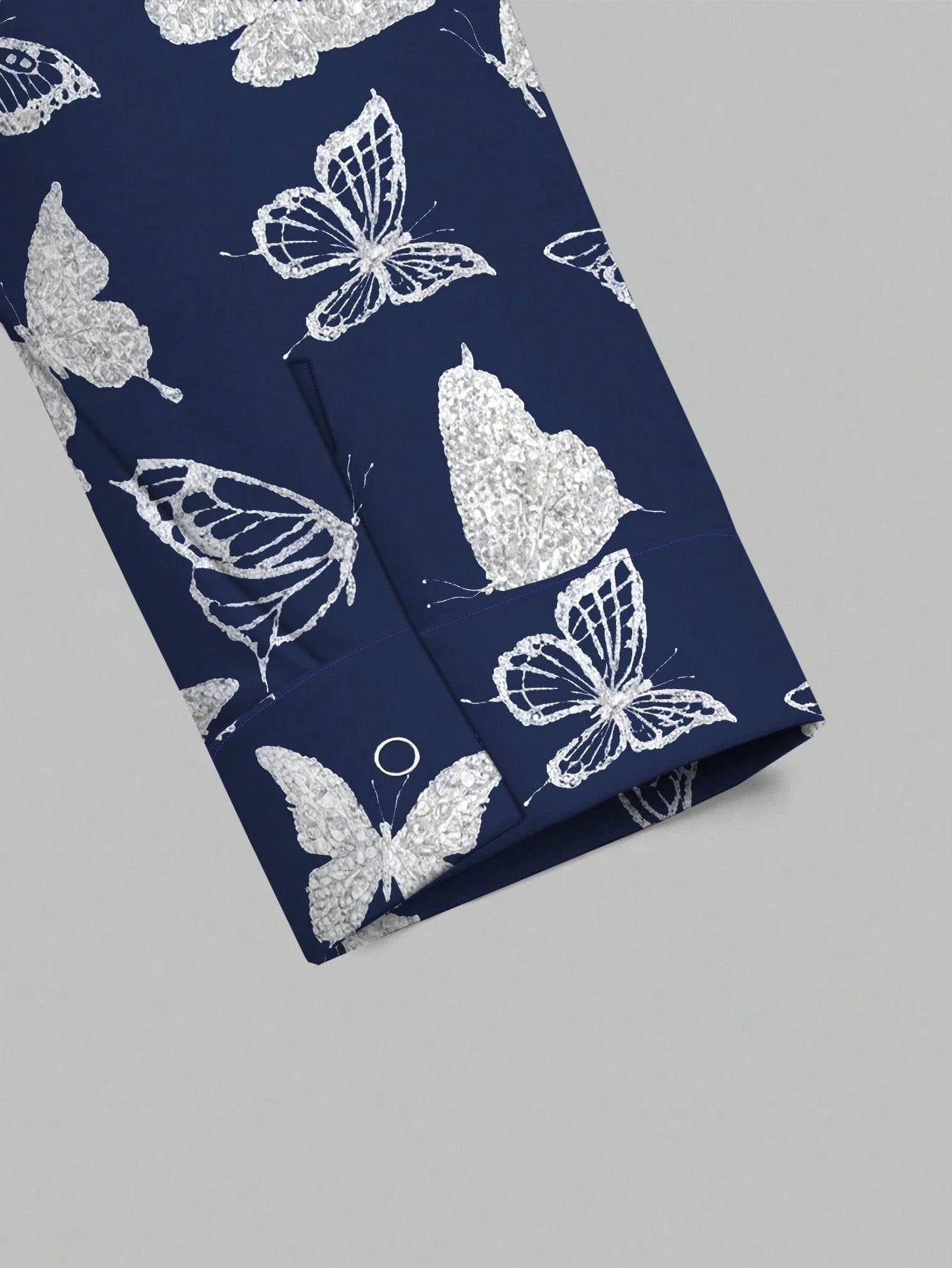 Popscrub Women'S Casual Butterfly Silhouette Print Lightweight Cardigan Jacket, Suitable for Spring/Summer Nursing/ Uniforms