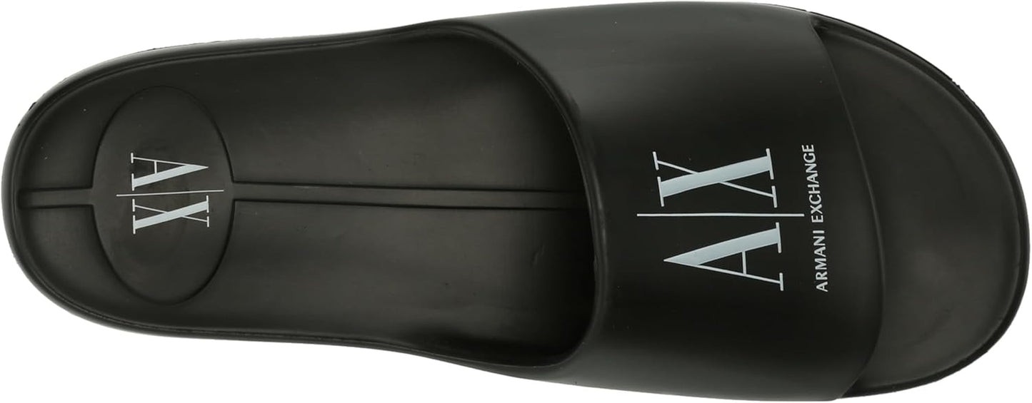 Armani Exchange Mens Icon Project Logo Slip-On Slide Sandal