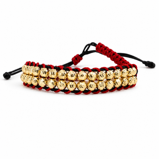 Pulsera de balines en oro colombiano 18K