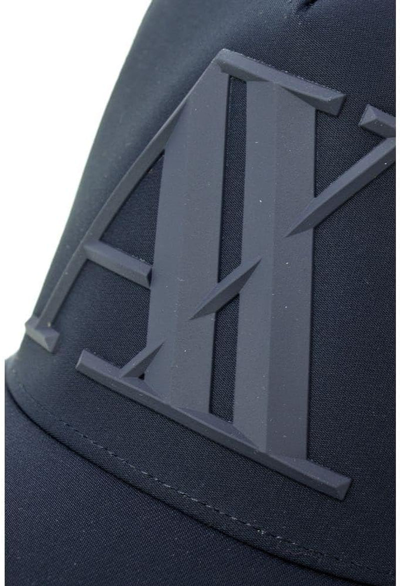A|X  Men'S 3D Rubber AX Tonal Logo Hat, Navy, UNI