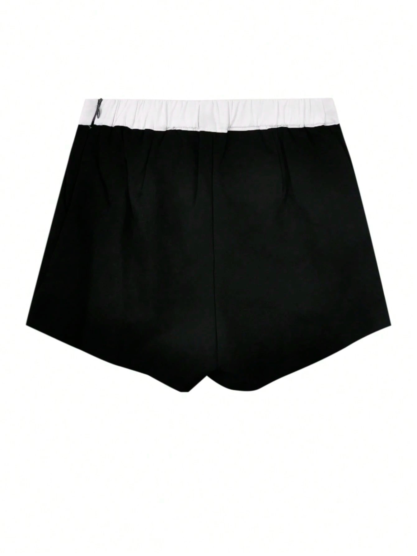 Contrast Waist Wide Leg Shorts