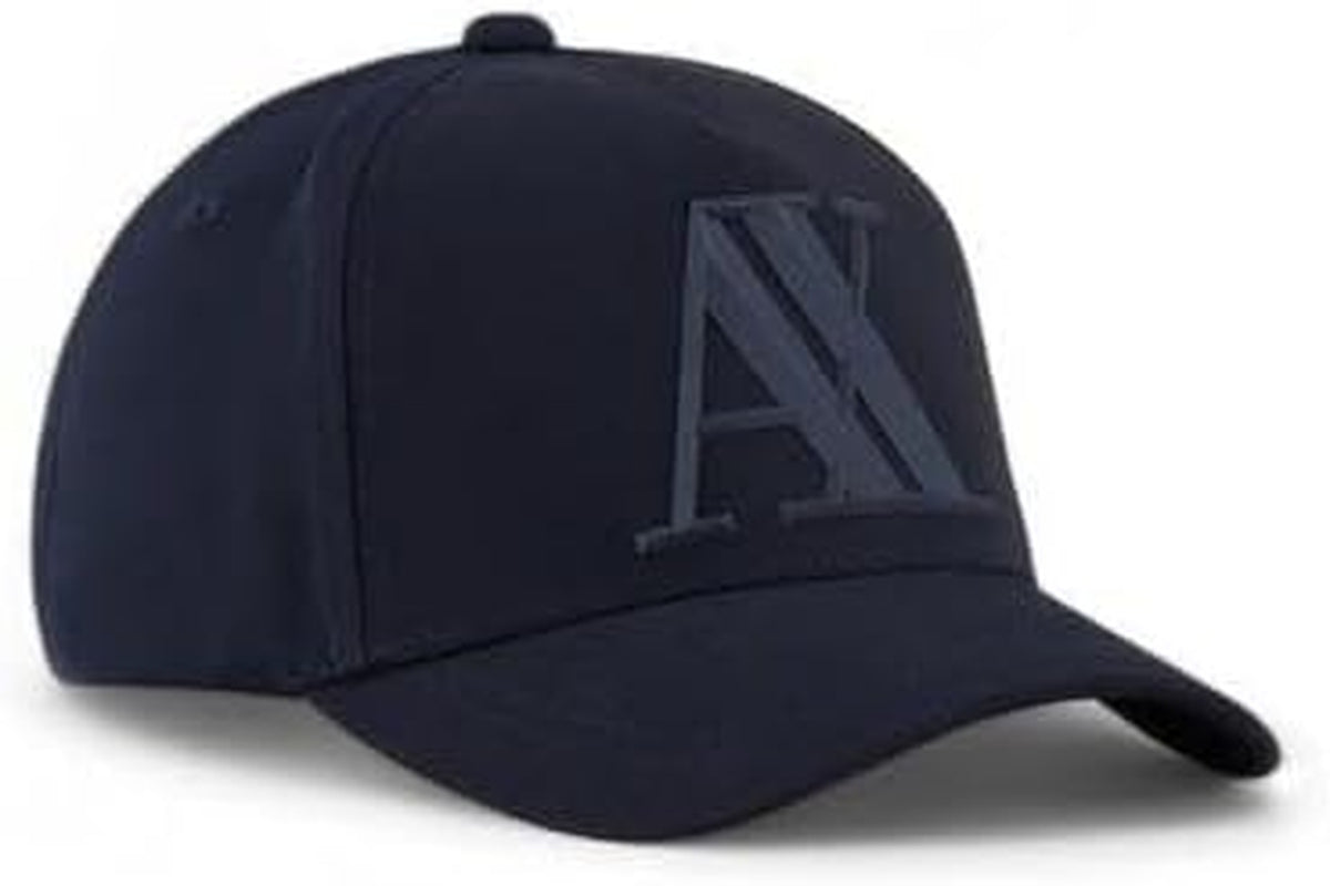 A|X  Men'S 3D Rubber AX Tonal Logo Hat, Navy, UNI
