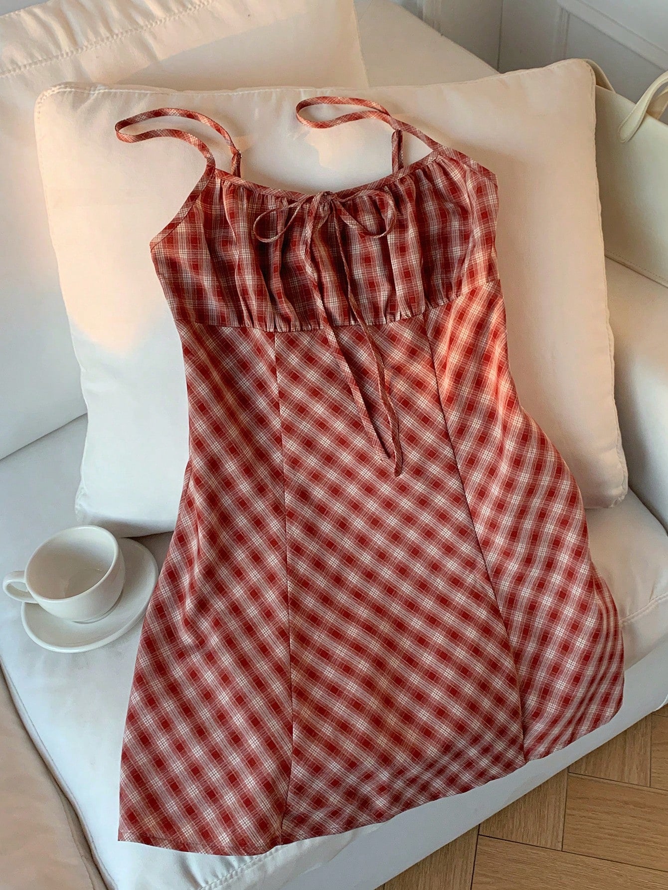 Comfortcana Fashionable Sexy Red Plaid Mini Dress for Women Winter Clothes for Women Christmas New Year Women Elegant