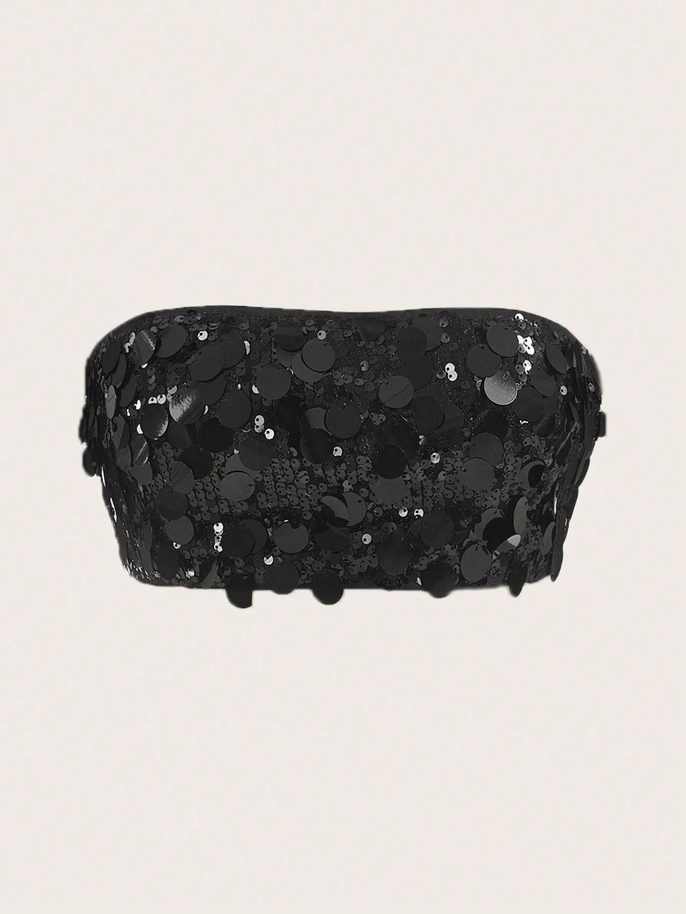 ICON Sequin Decor Crop Tube Top