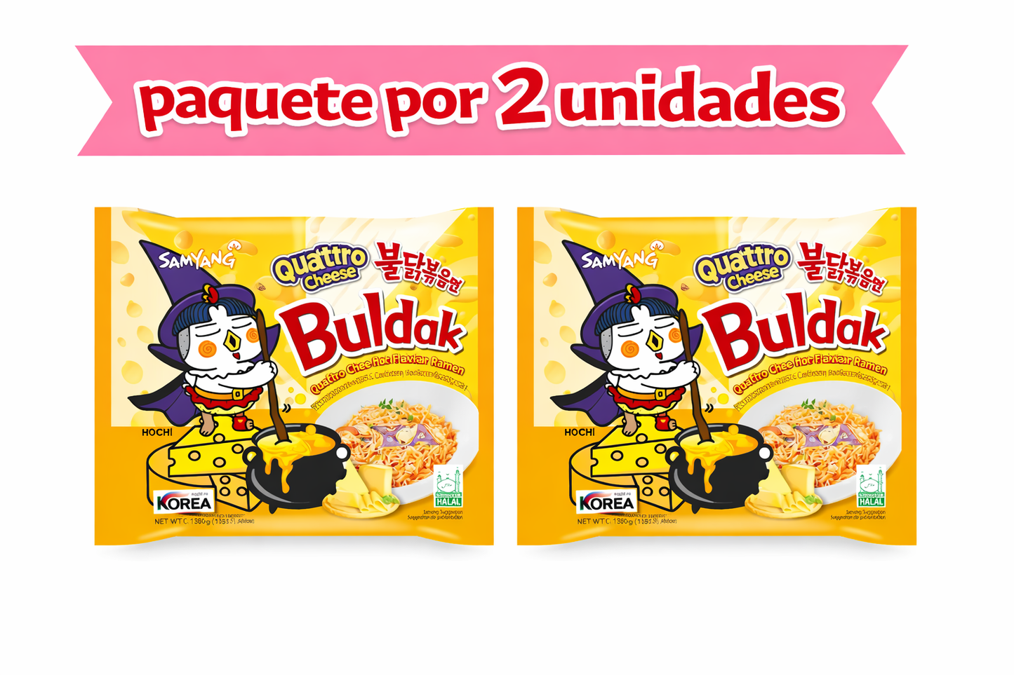 Buldak cuatro quesos
