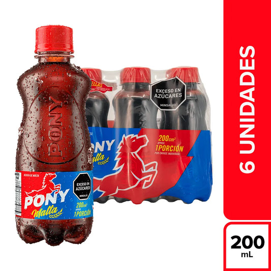 PONY MALTA GO PET 200ML X6