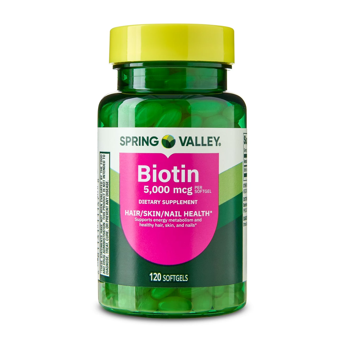 Spring Valley Tabletas de Suplemento Dietético de Biotina Extra Fuerte Más Queratina para la Salud Del Cabello/piel/uñas, 10,000 mcg, 60 Unidades