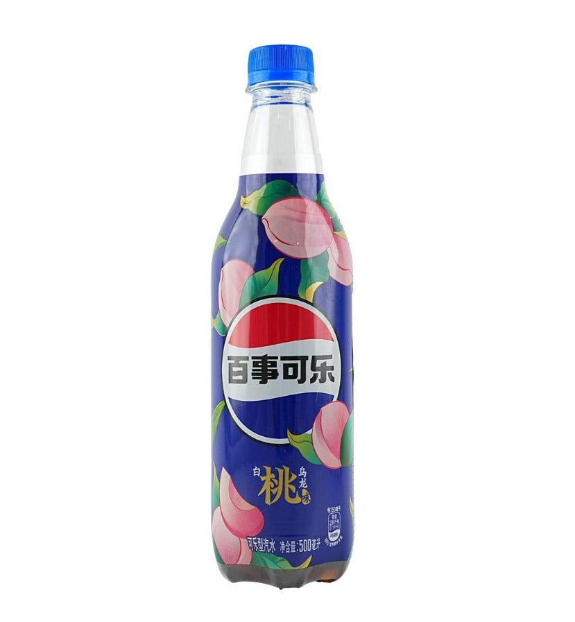 Pepsi de melocotón blanco embotellado 16.9 fl oz