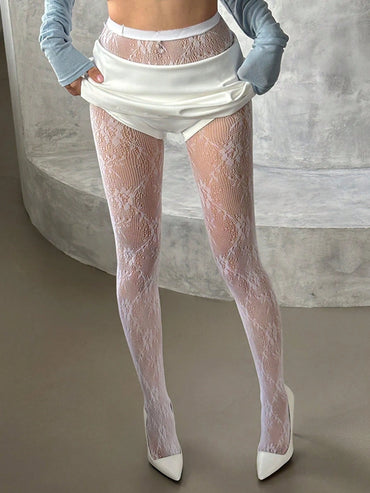 DAZY Women'S Lace Leggings, Casual Everyday Wear Tights