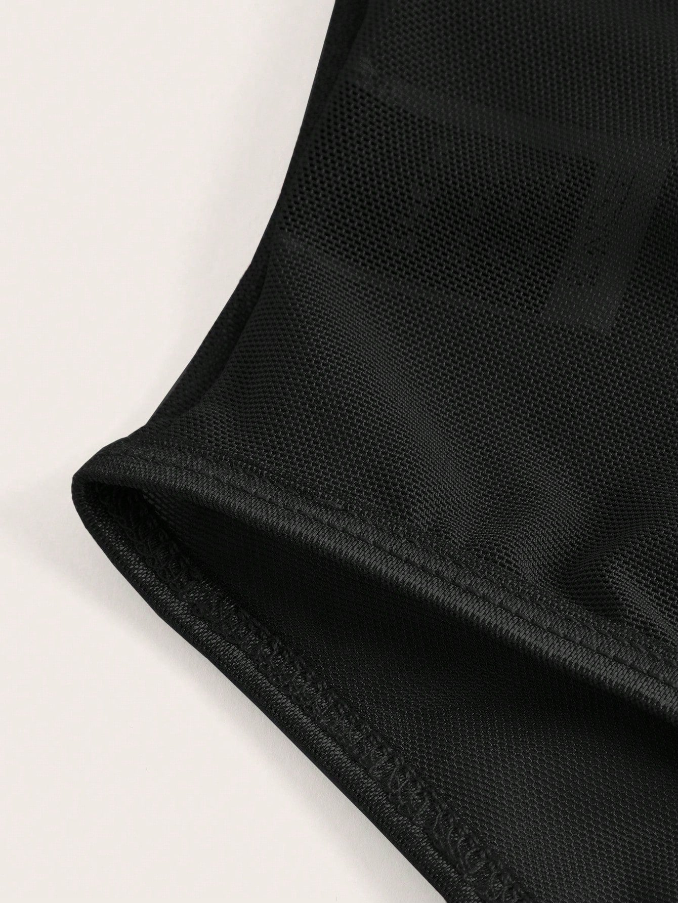 ICON Ruched Bandana Hem Mesh Tube Black Corset Top