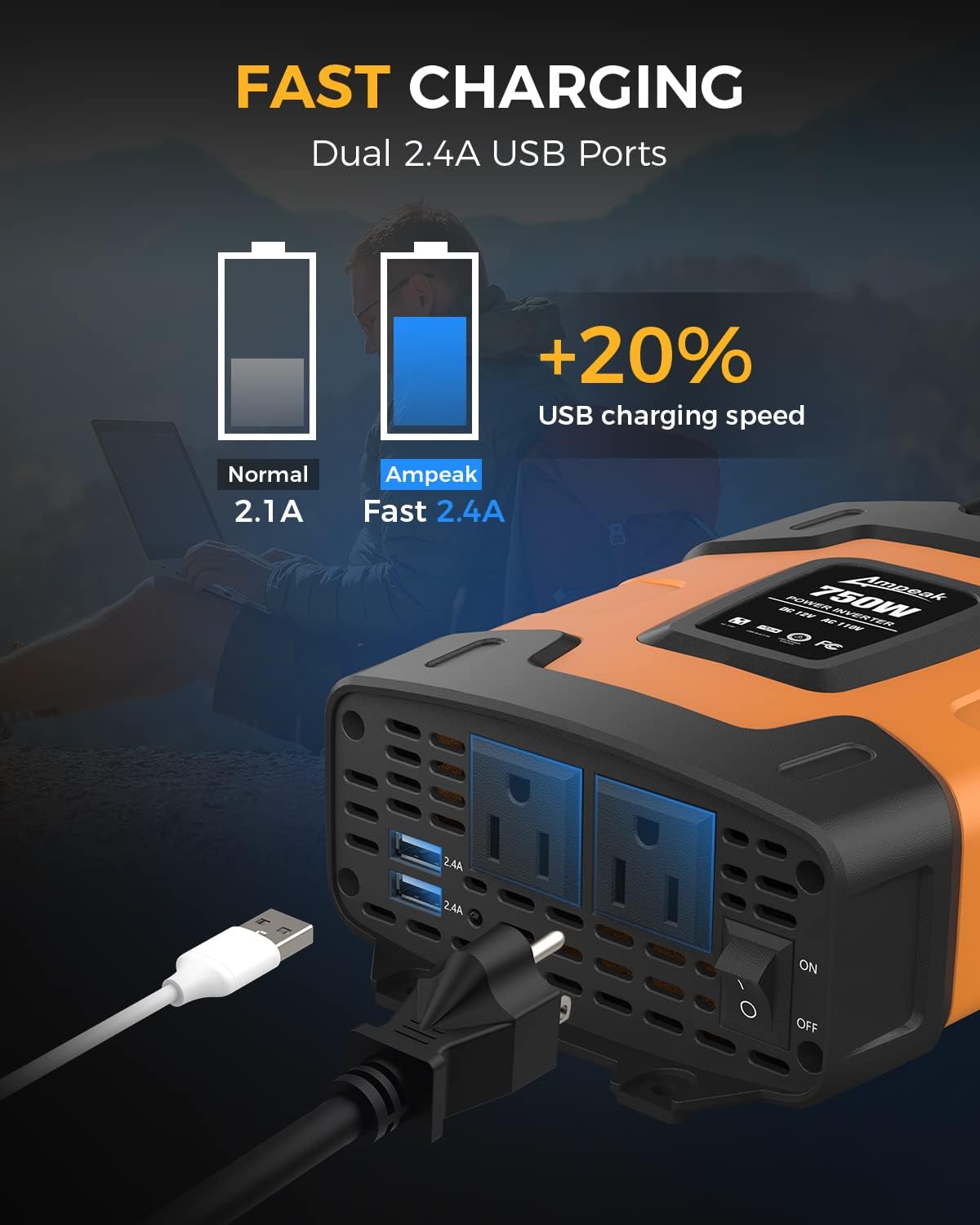 Ampeak inversor 750w