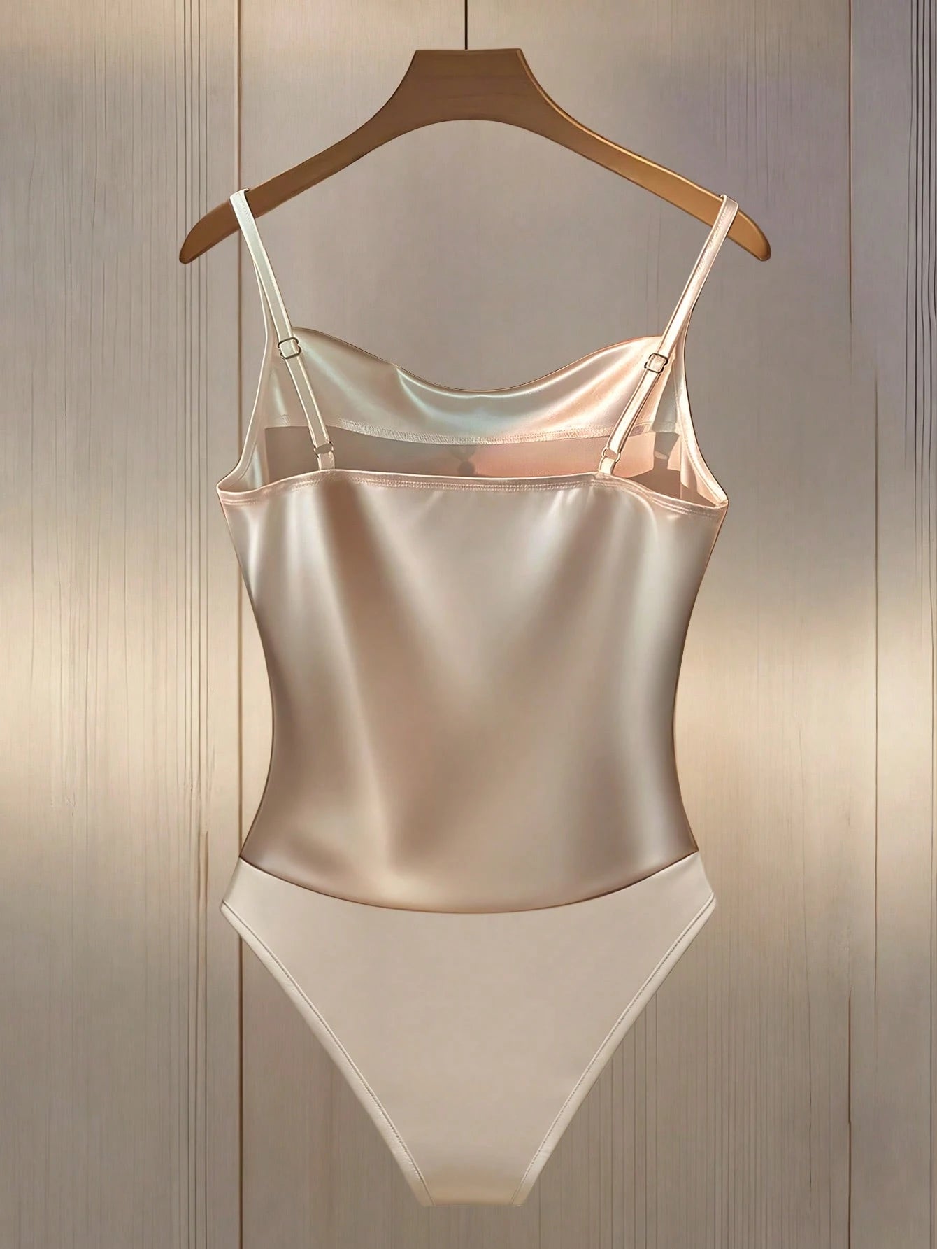 Franclia Women'S Sleeveless Ruffle Trim Snap Closure Fitted Bodysuit Metallic Swimsuit One Piece Gold Swimsuit Cream Bathing Suit Beige Swimsuit Bathingsuit