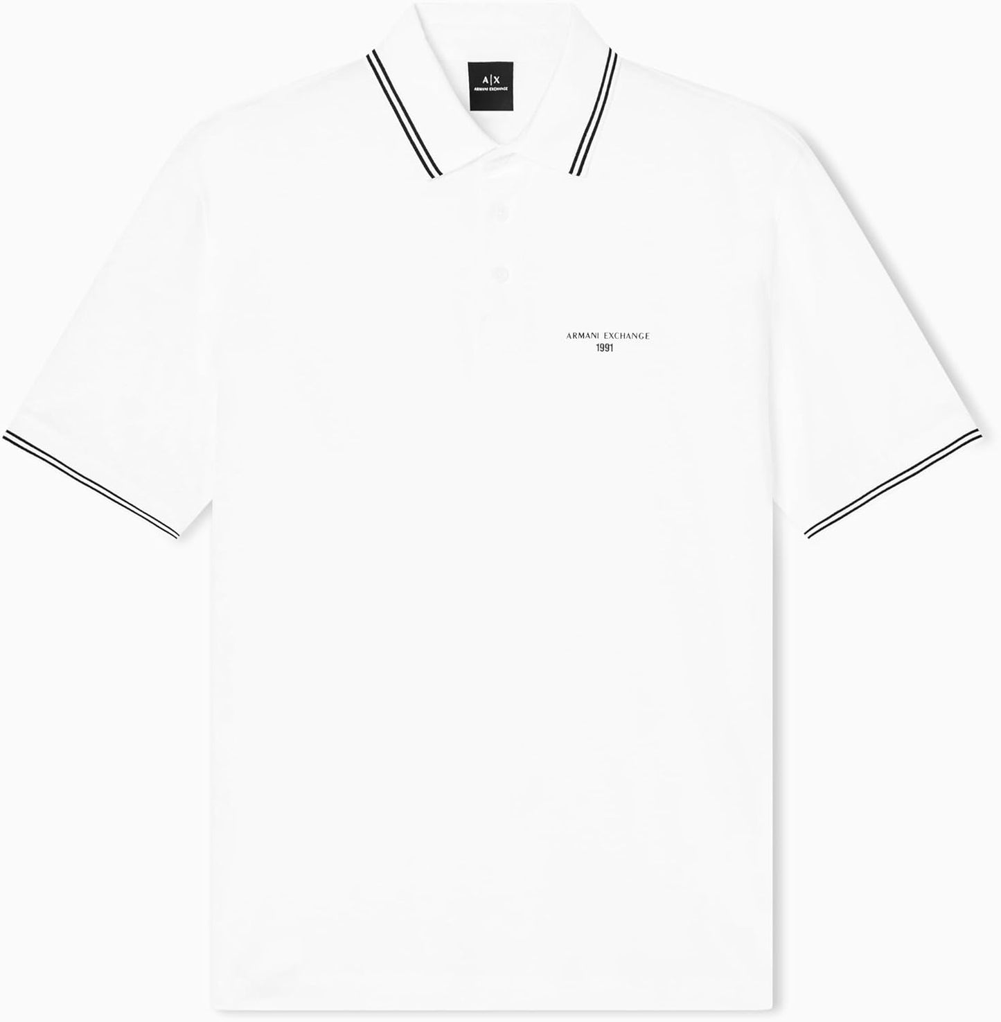 Mens Small Text Logo Pique Polo