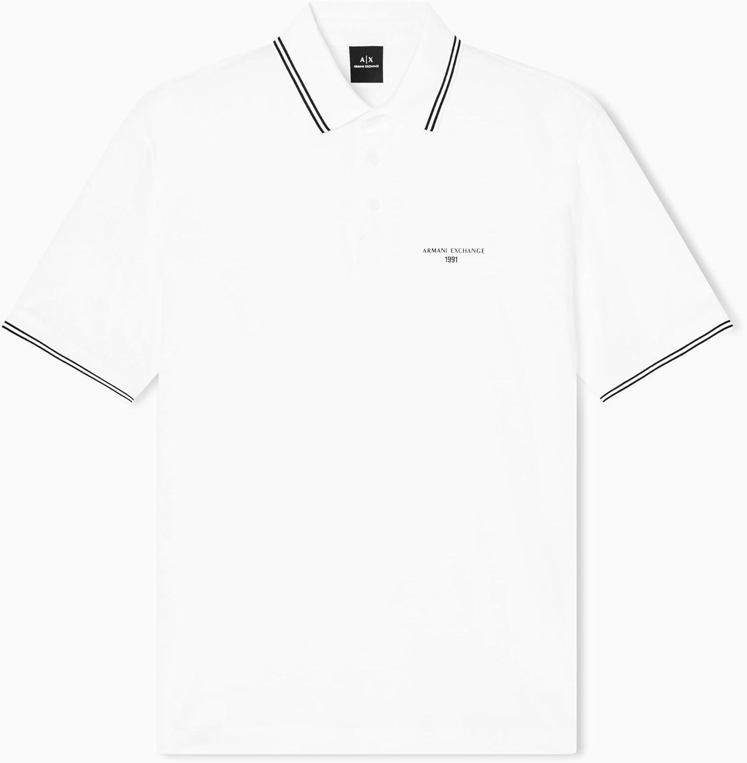 Mens Small Text Logo Pique Polo
