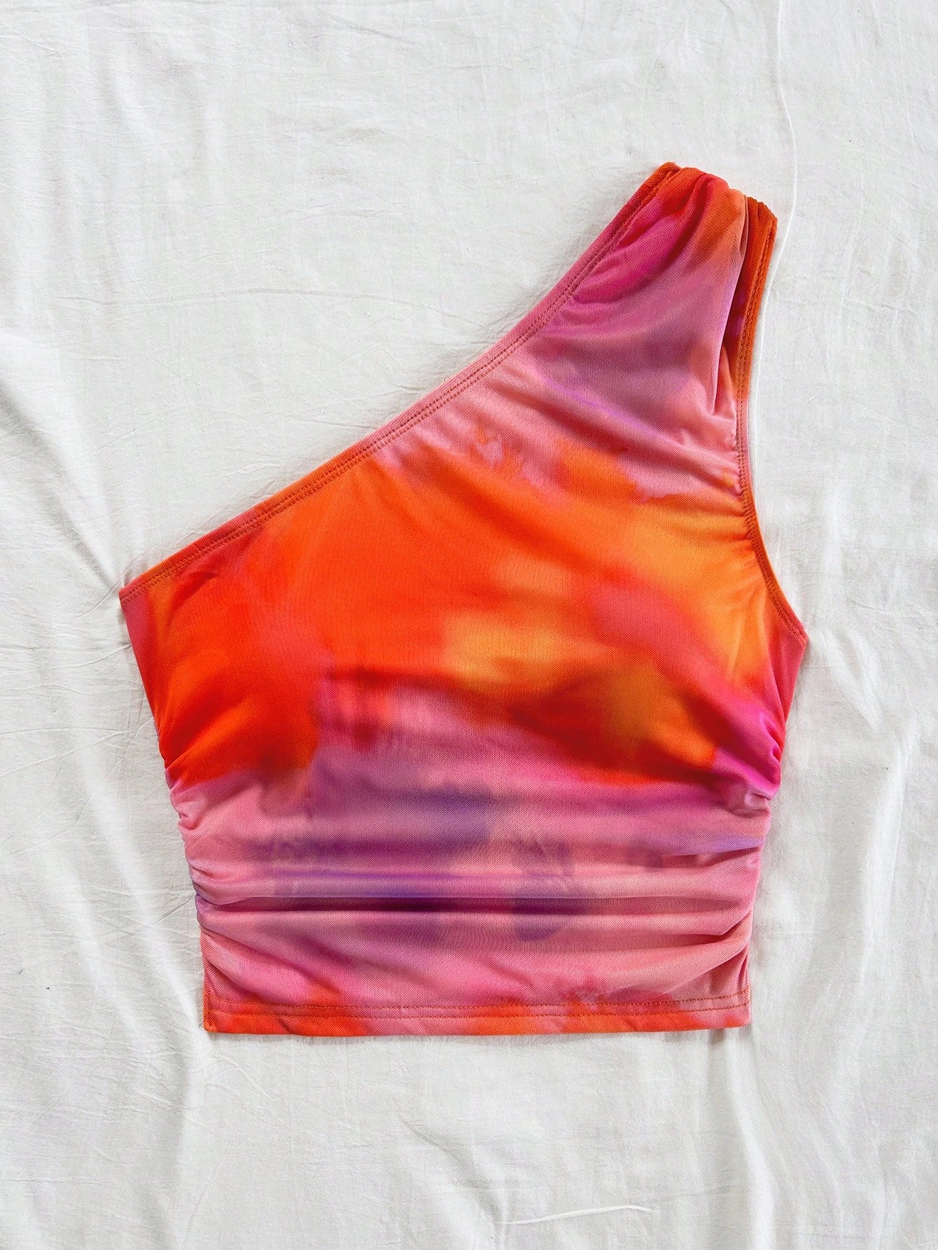 Soleia Colorful Tie-Dye Strapless Casual Summer Vacation Top, Suitable for Music Festival, Bohemian, Holiday, Date, Afternoon Tea, Crochet, Linen