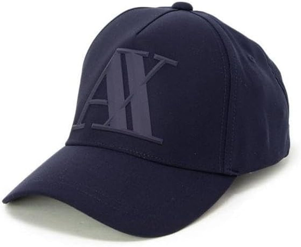 A|X  Men'S 3D Rubber AX Tonal Logo Hat, Navy, UNI