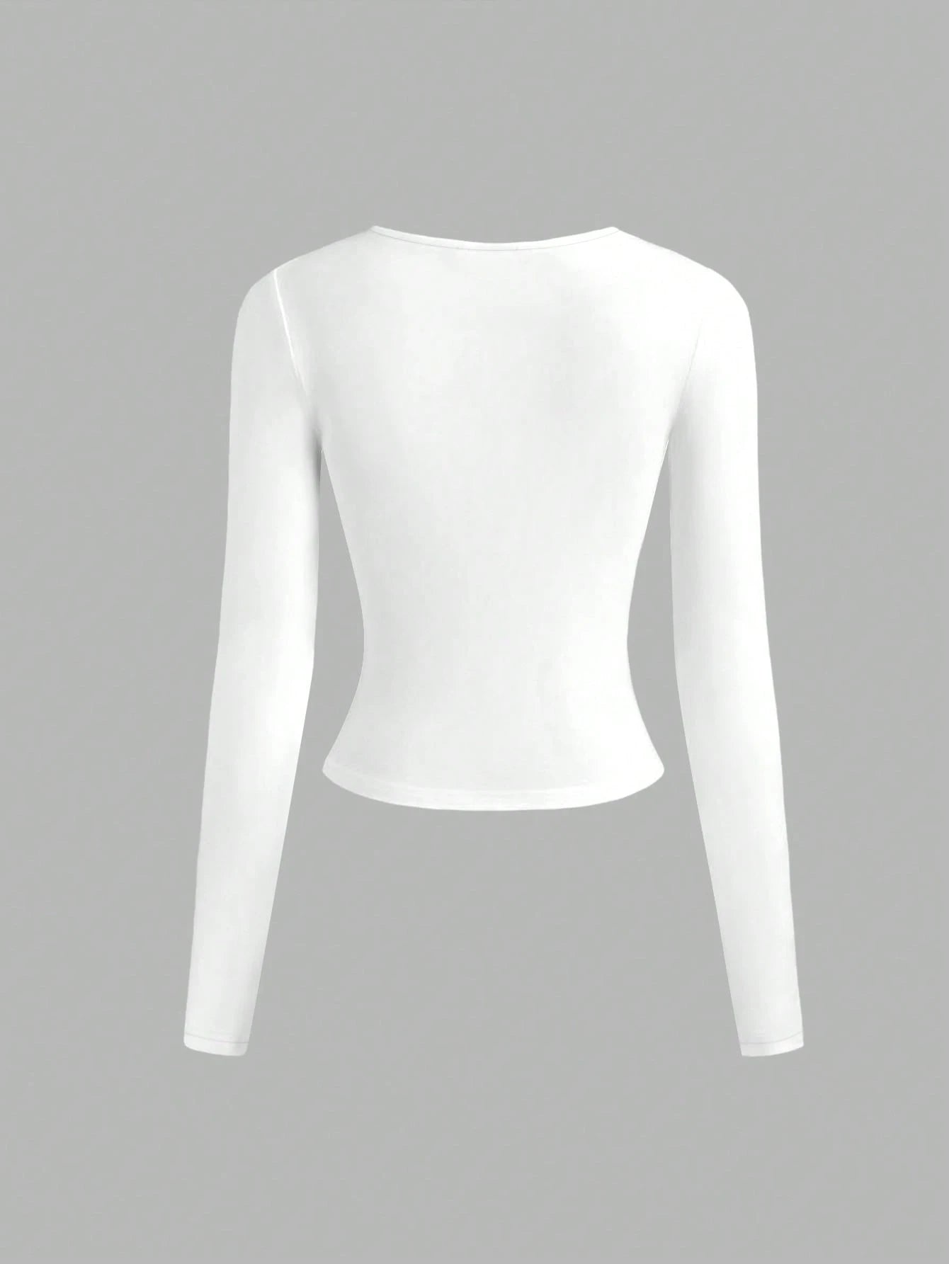 Women'S Casual Fashion Solid Color Slim Fit Long Sleeve T-Shirt, Early Autumn