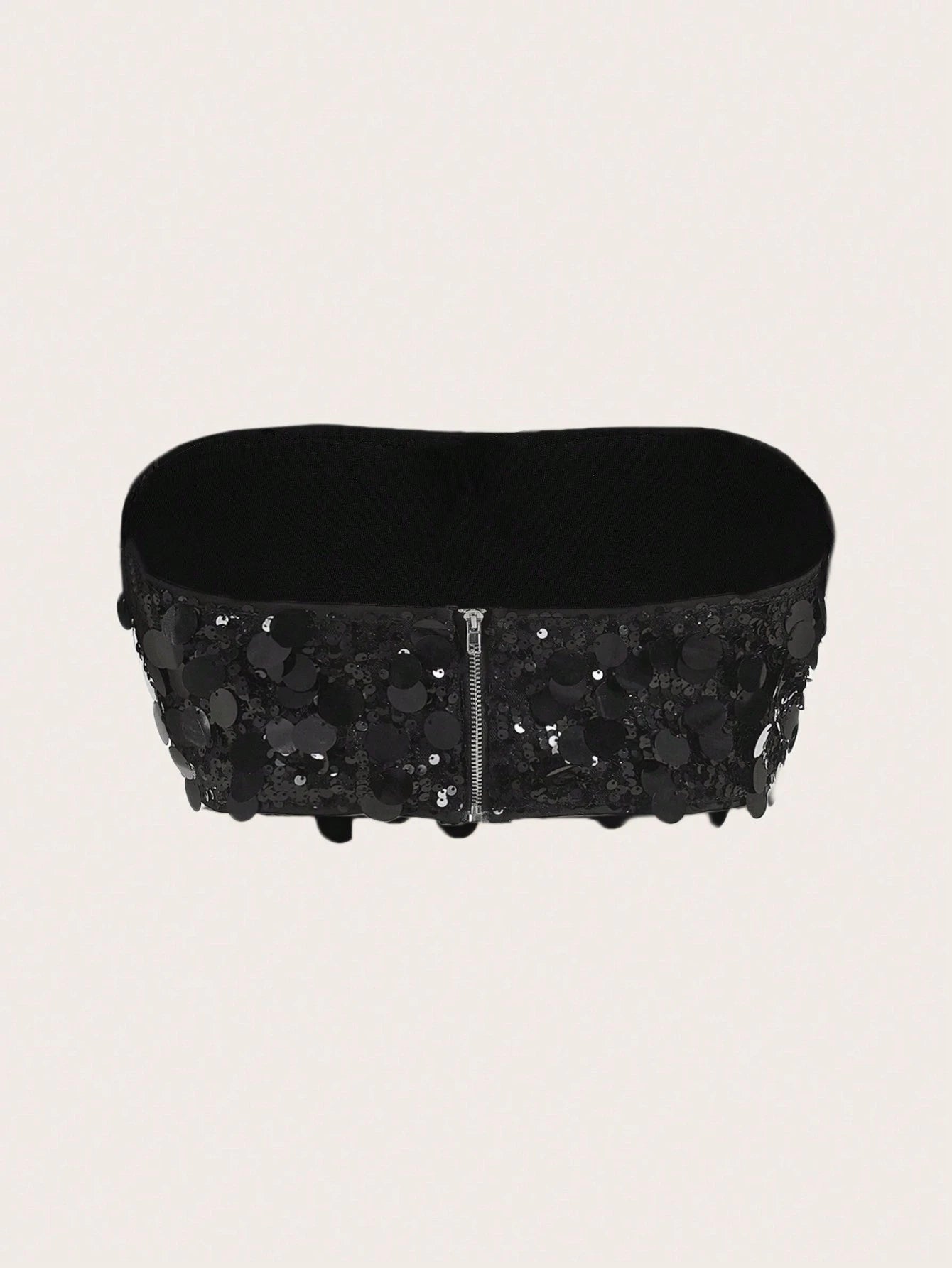 ICON Sequin Decor Crop Tube Top