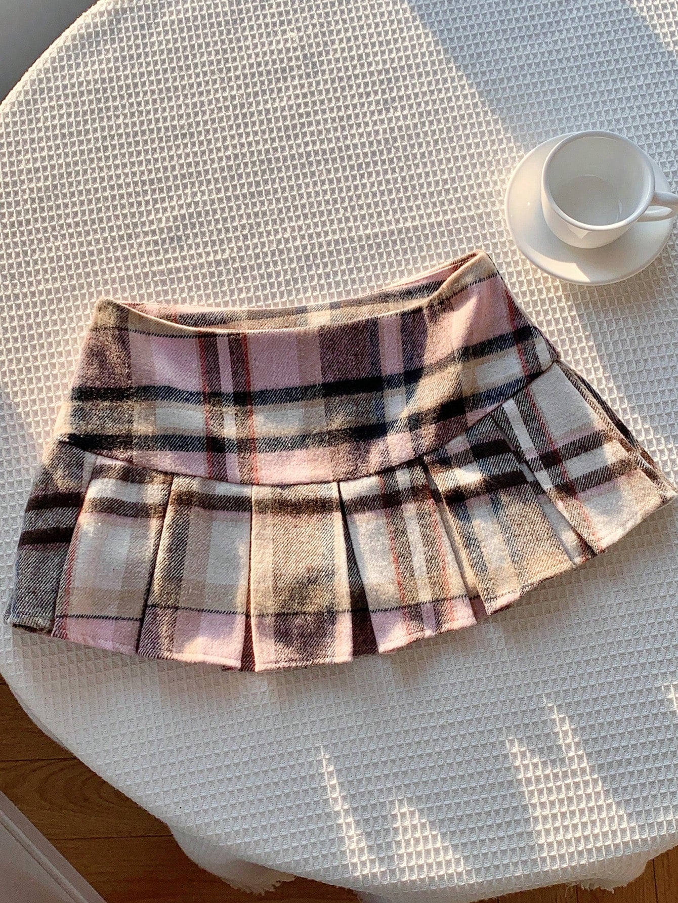 X Carly Lawrence Comfortcana Women'S Autumn and Winter Plaid Pleated Skirt